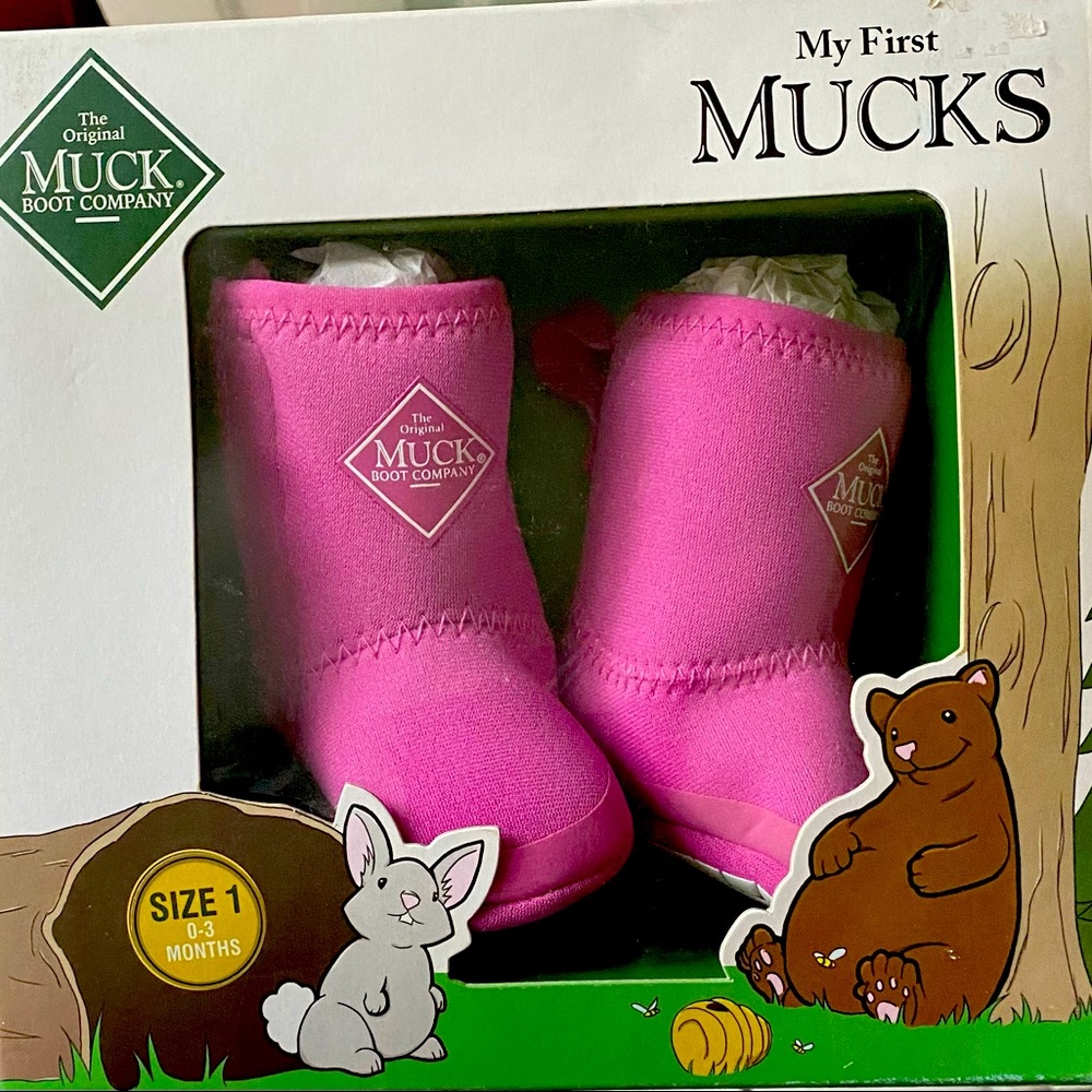 My First Mucks infant boots size 1 (0-3 months) pink